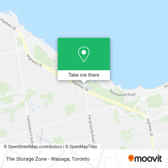 The Storage Zone - Wasaga map