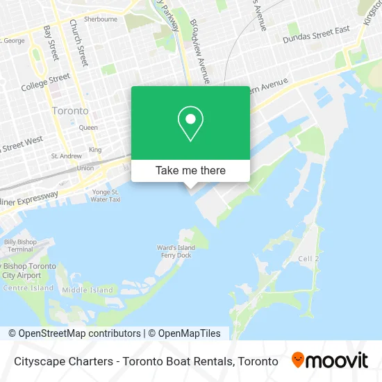 Cityscape Charters - Toronto Boat Rentals map
