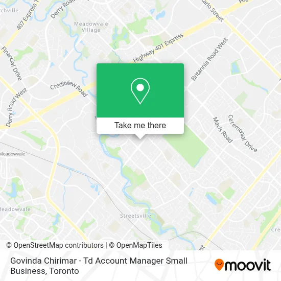 Govinda Chirimar - Td Account Manager Small Business map