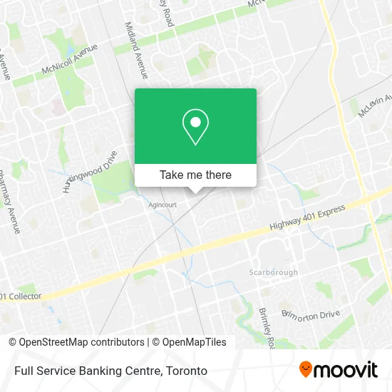 Full Service Banking Centre map