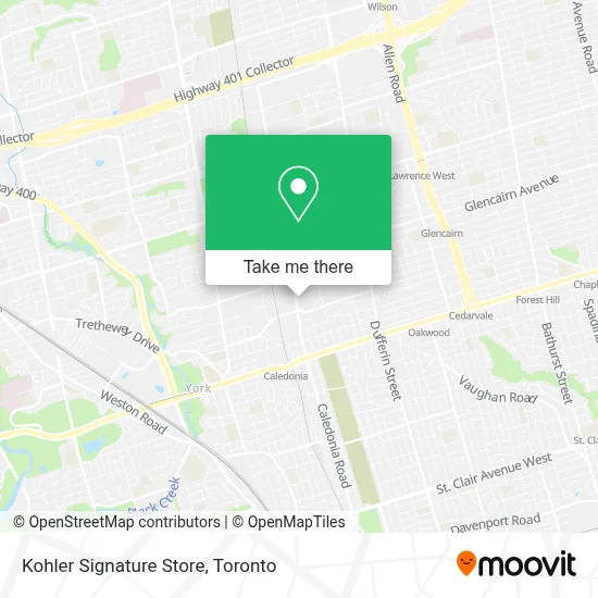 Kohler Signature Store map