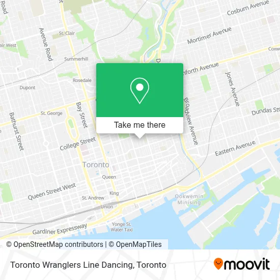 Toronto Wranglers Line Dancing map