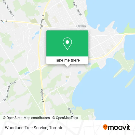 Woodland Tree Service map