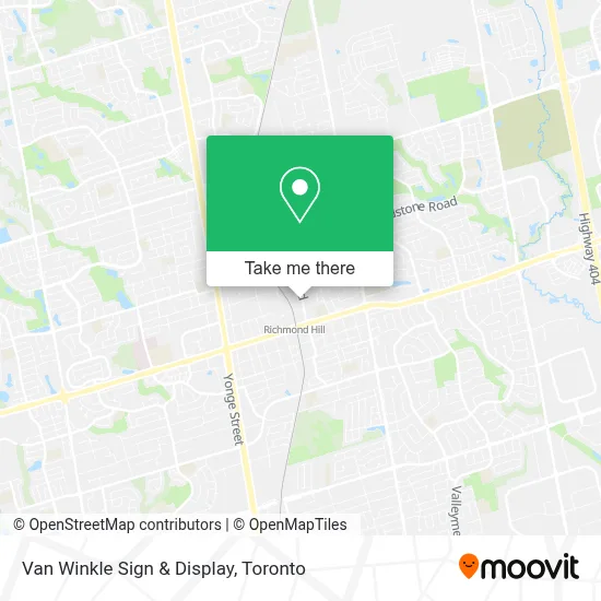 Van Winkle Sign & Display map