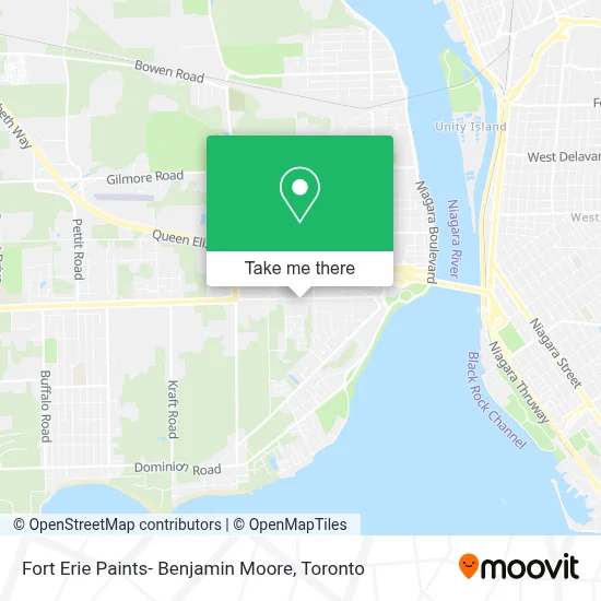 Fort Erie Paints- Benjamin Moore map