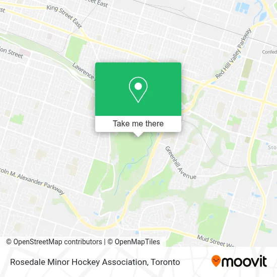 Rosedale Minor Hockey Association map