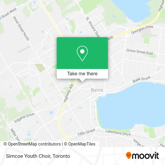 Simcoe Youth Choir map