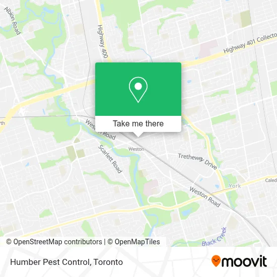 Humber Pest Control map