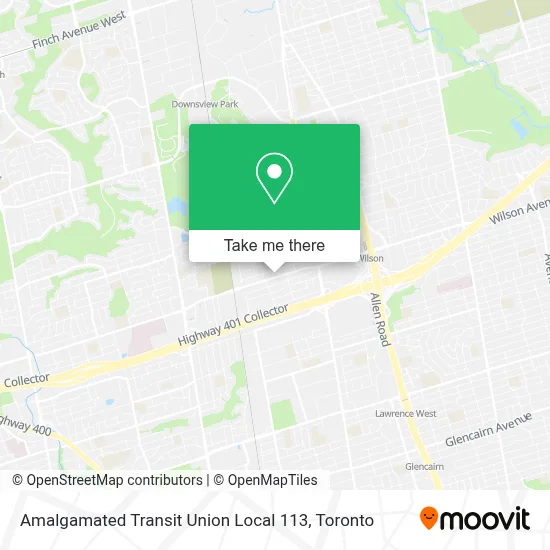 Amalgamated Transit Union Local 113 map