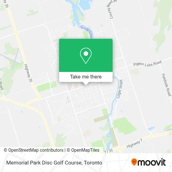 Memorial Park Disc Golf Course map