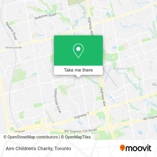 Aim Children's Charity map