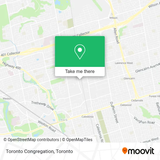Toronto Congregation map