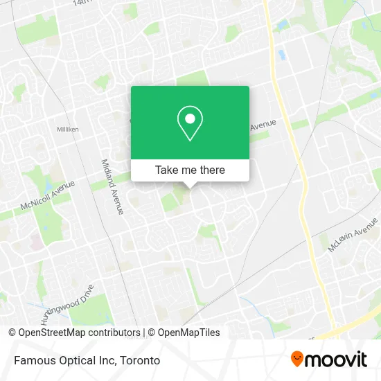 Famous Optical Inc map