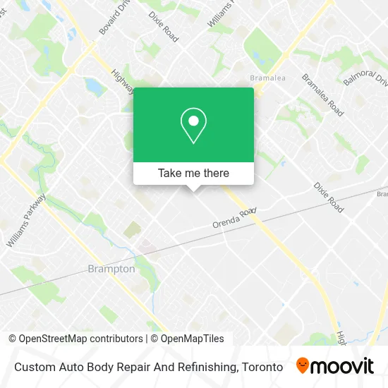 Custom Auto Body Repair And Refinishing map