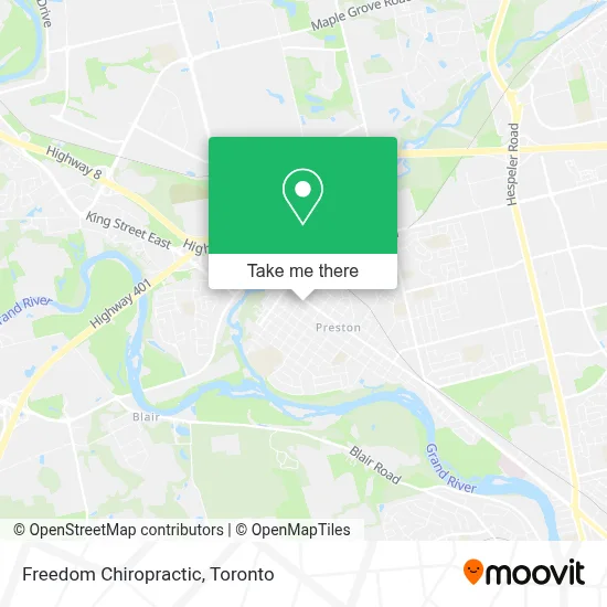 Freedom Chiropractic map