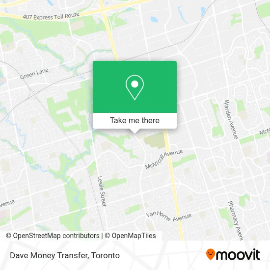 Dave Money Transfer map