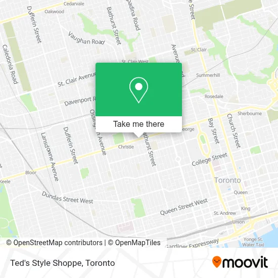 Ted's Style Shoppe map