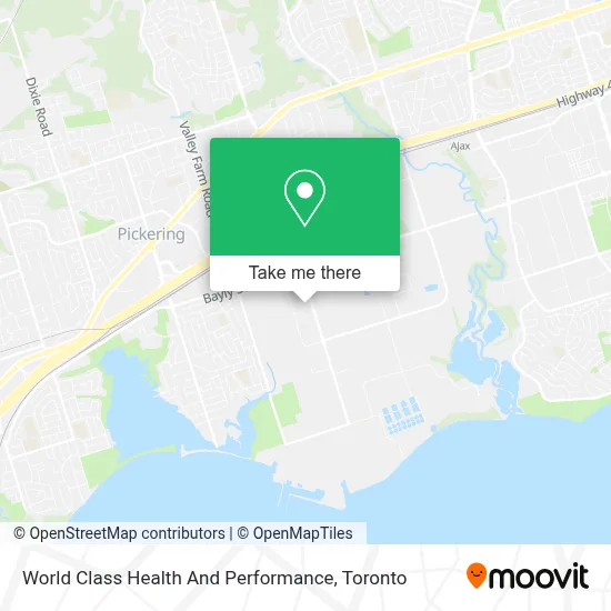 World Class Health And Performance map