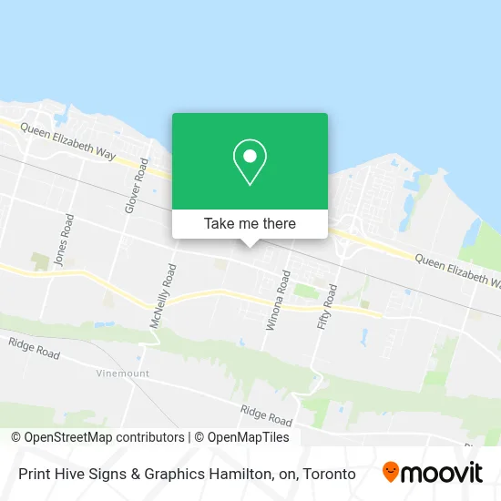 Print Hive Signs & Graphics Hamilton, on map