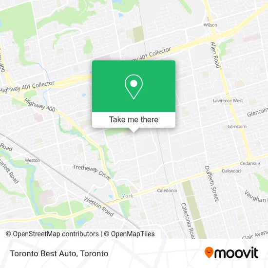 Toronto Best Auto map