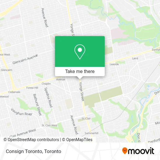 Consign Toronto map