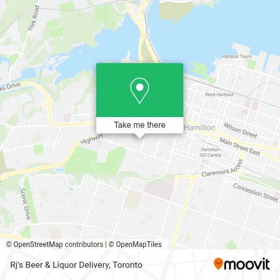 Rj's Beer & Liquor Delivery map