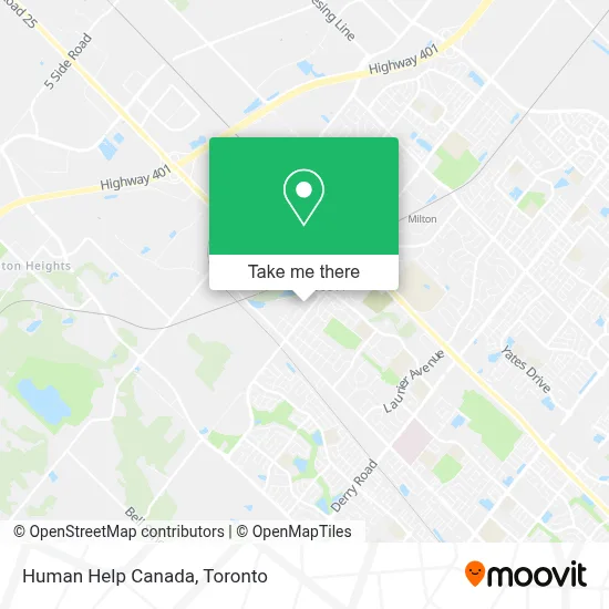 Human Help Canada map