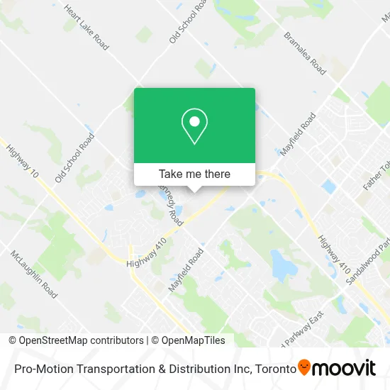 Pro-Motion Transportation & Distribution Inc map