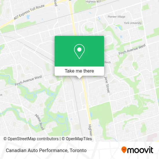 Canadian Auto Performance map