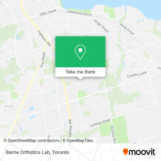 Barrie Orthotics Lab map