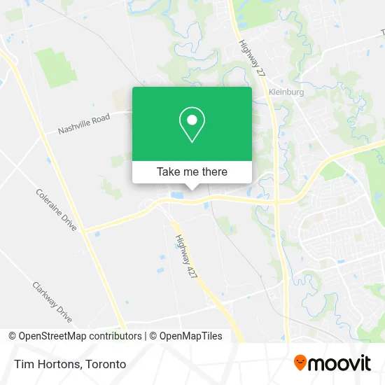 Tim Hortons map