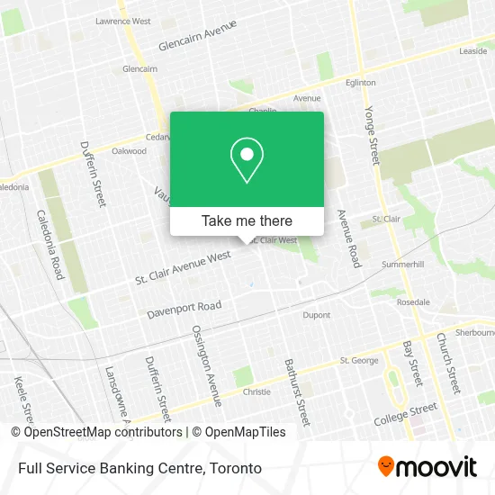 Full Service Banking Centre map