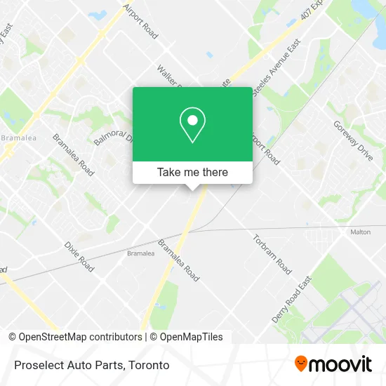 Proselect Auto Parts map