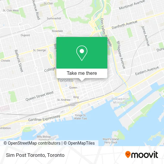 Sim Post Toronto map