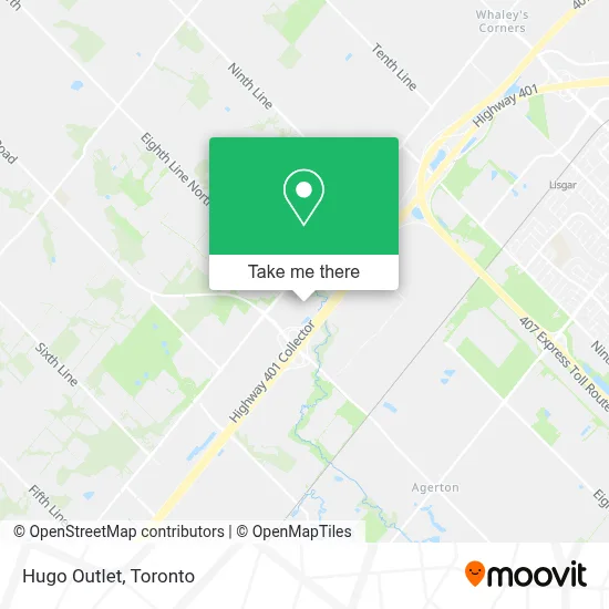 Hugo Outlet map