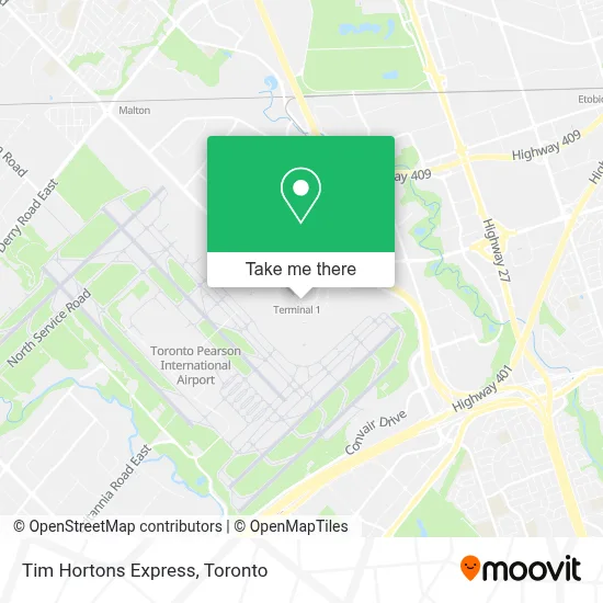 Tim Hortons Express map