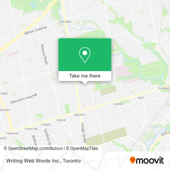 Writing Web Words Inc. map