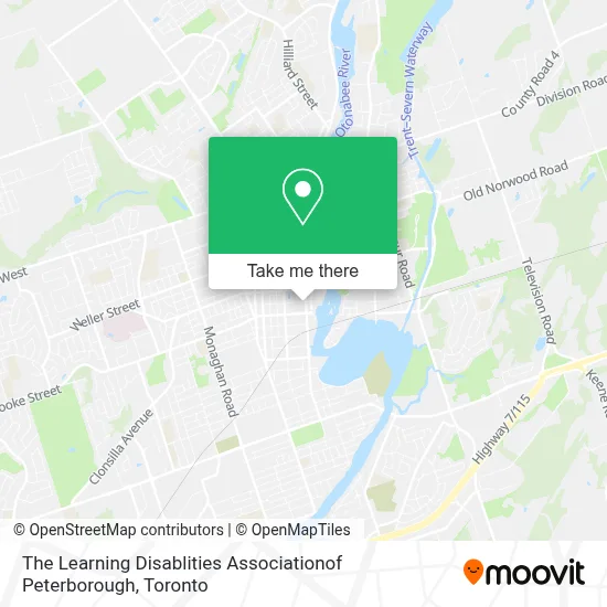 The Learning Disablities Associationof Peterborough map