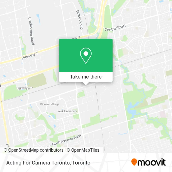 Acting For Camera Toronto map