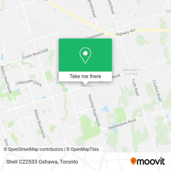 Shell C22533 Oshawa map