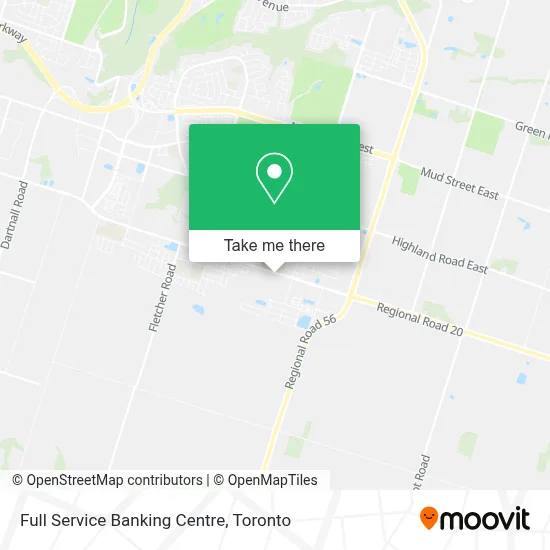 Full Service Banking Centre map