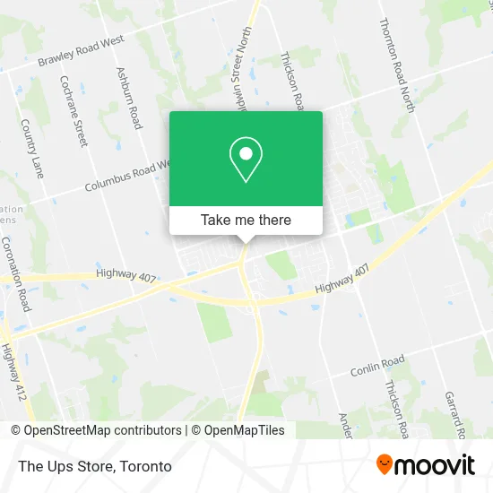 The Ups Store map