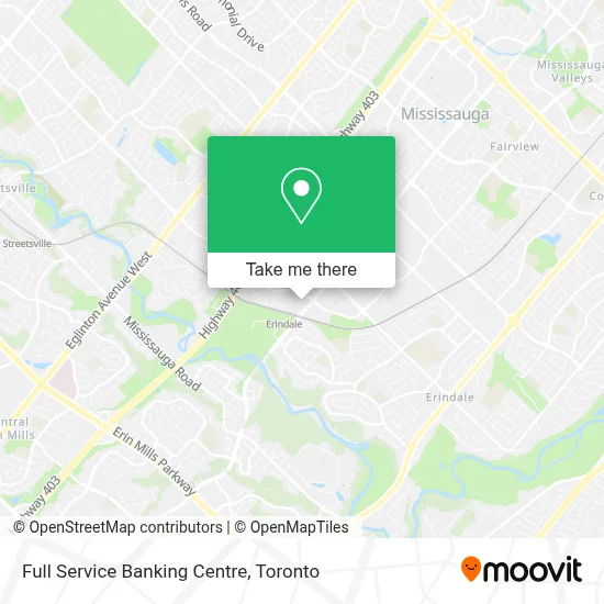 Full Service Banking Centre map