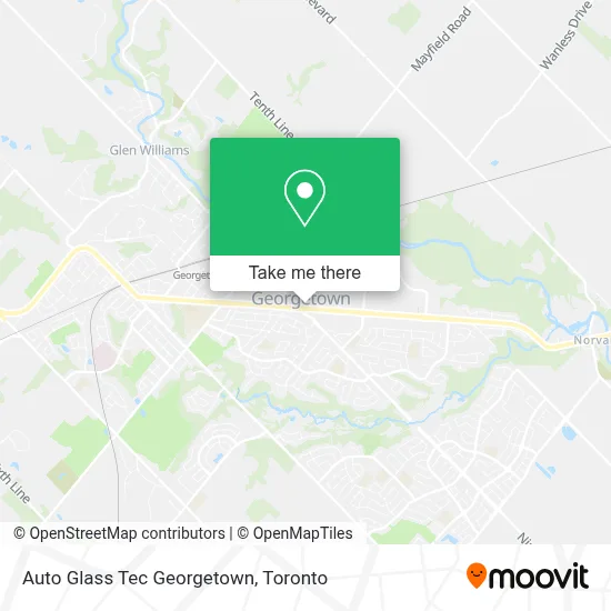 Auto Glass Tec Georgetown map