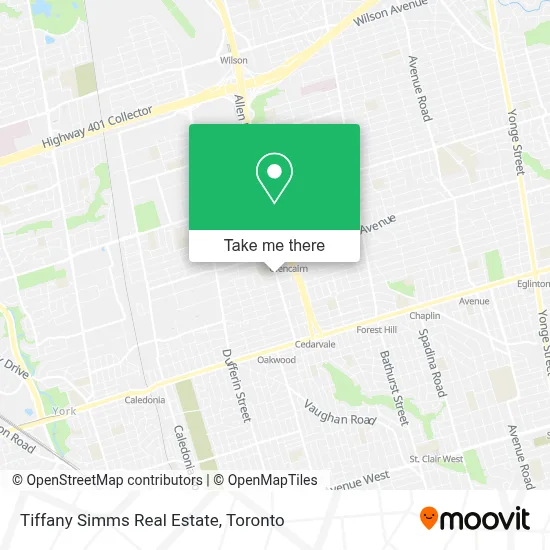Tiffany Simms Real Estate map