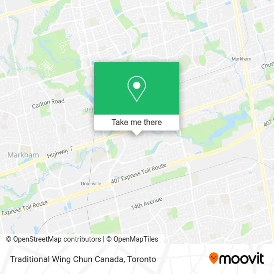 Traditional Wing Chun Canada map