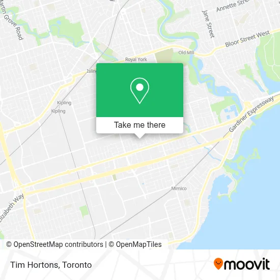 Tim Hortons map