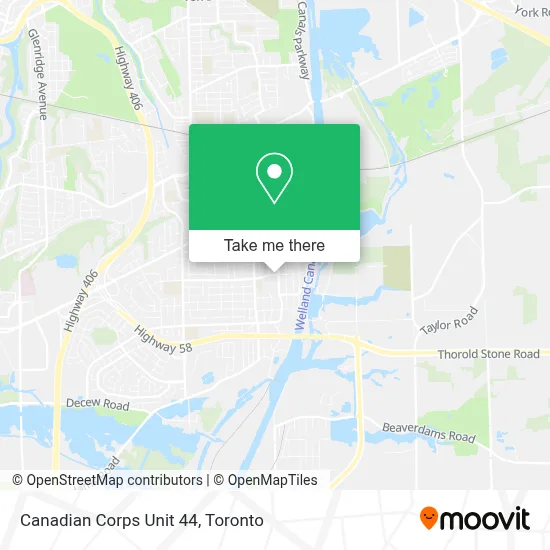 Canadian Corps Unit 44 map