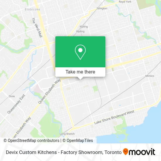 Devix Custom Kitchens - Factory Showroom map