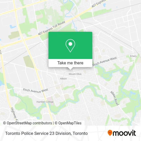 Toronto Police Service 23 Division map